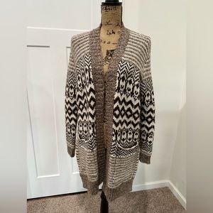 American Eagle Outfitters Open Front Cardigan Womens Med Aztec Chimayo Sweater